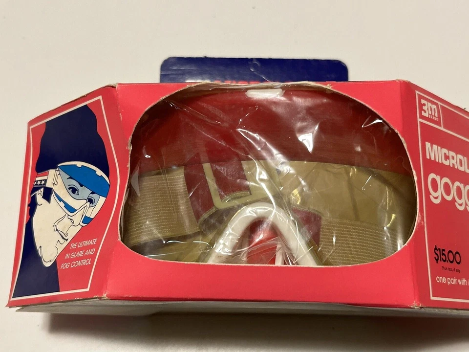 Gafas de esquí 3M Microlouv vintage años 80’s 1990’s hechas en Francia - lentes rojas Foto 2 de 4