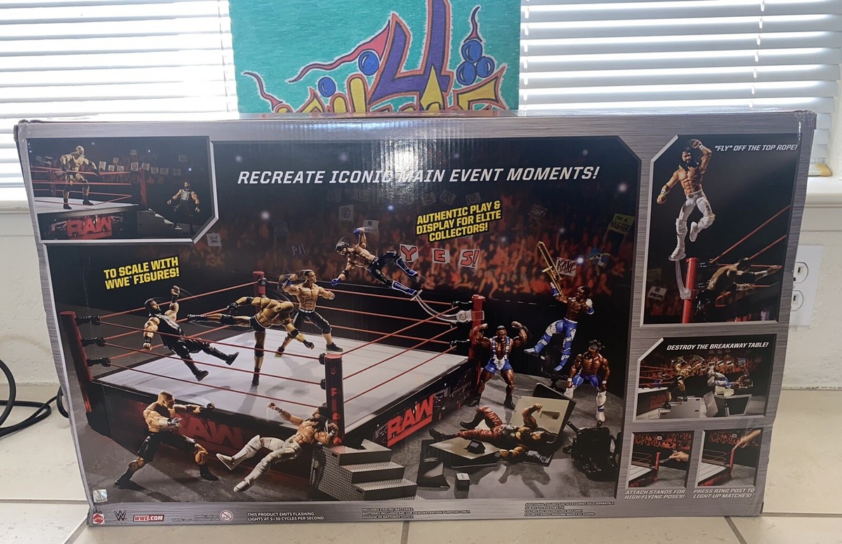 WWE Elite Raw Main Event Ring w/Goldberg 20x20 Exclusive 1st