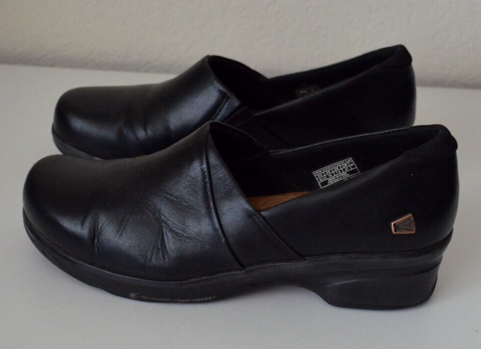 Scarpe donna Keen Mora taglia 10 mocassini neri in pelle casual comodi slip on