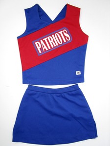 New Patriots Cheerleader Uniform Outfit Costume Child 30 Top Nfl Football Fan Ebay