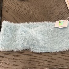 NEW NWT Sugar And Jade Girls One Size Blue Faux Fur head Wrap