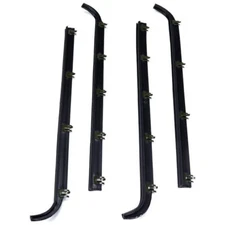 4PCS Door Window Seal Belt Weatherstrip Kit For 1987- 1997 Ford F150 F250 F350