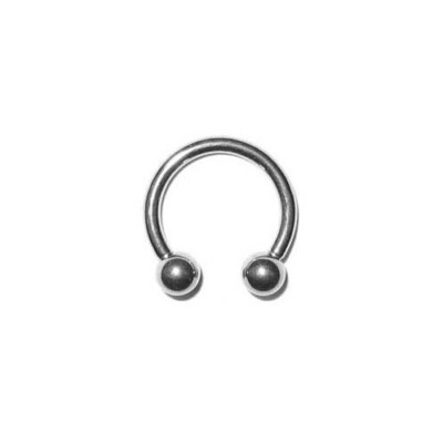 Titan Hochglanzpolierter Circular Barbell, Piercing, Rundhantel mit Kugeln