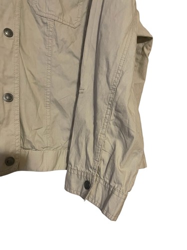 womens 22/24 khaki light jacket Button Accents, Roll Up Sleeves Avenue Casual L4 - Picture 5 of 8