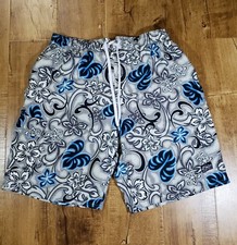 OP Board Surf Swim Trunk Shorts Men L Blue Multicolor Hawaiian Ocean Pacific