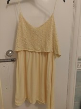Mango Woman's Pale Yellow Summer Dress Size S Pre-loved