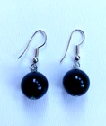 Faux Black Pearl Drop Earrings