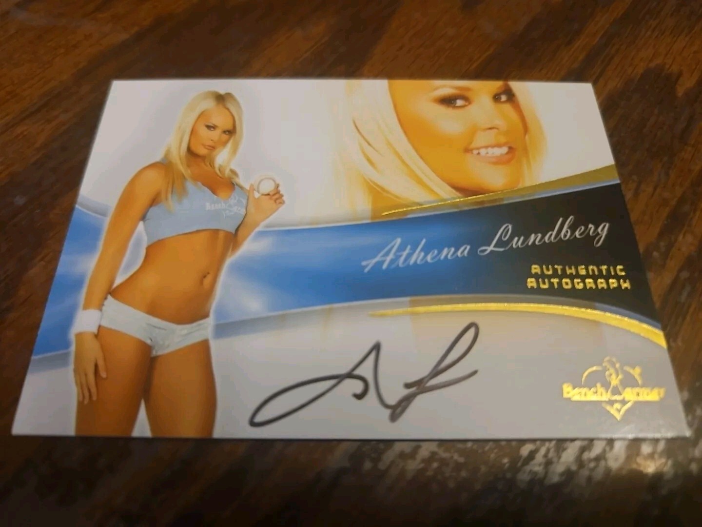 Benchwarmer 2013 Bubblegum Athena Lundberg Autograph Gold Foil #62 Auto Playboy