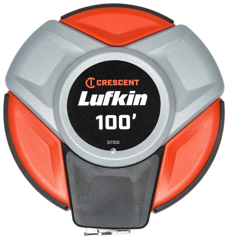 NEW LUFKIN ST100 HI VIZ ORANGE 3/8" X 100' STEEL BLADE MEASURING WHEEL 6158901