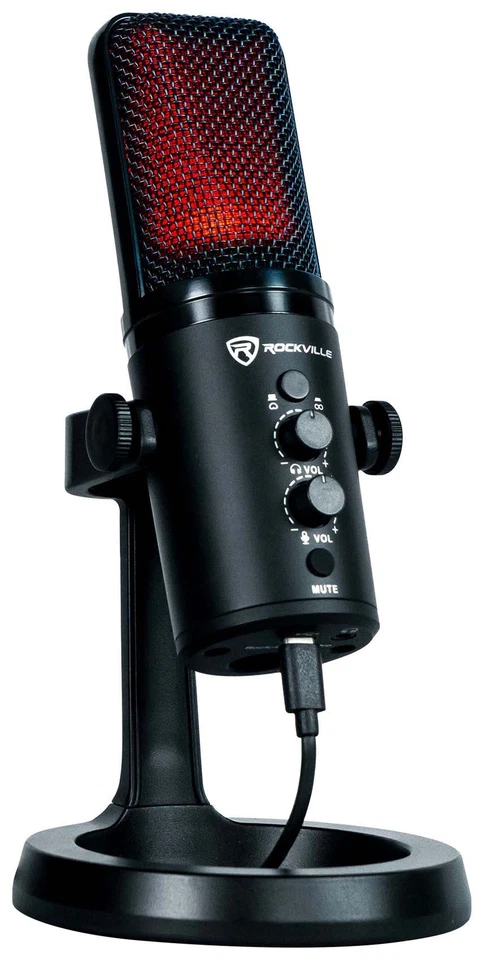 Rockville ROCK-STREAM PRO Gaming Streaming Recording Dual Pattern USB Microphone - Image 2 of 4
