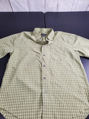 Consensus Mens Short Sleeve Lg Green Plaid
