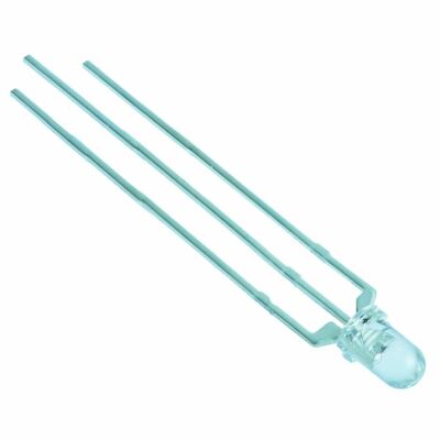 10 x Red/Green Tri-Colour 3mm LED Clear Lens Common Anode