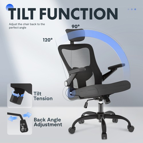 FLEXISPOT Ergonomic Office Chairs Mesh Computer Desk Chair, 3D Flip-up Armrests - Picture 3 of 41