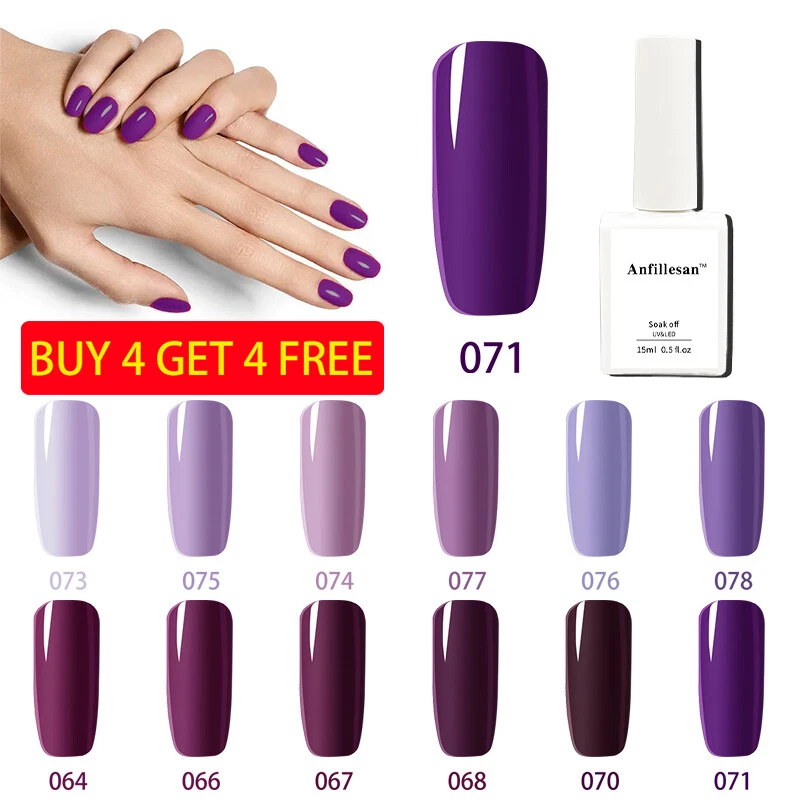 UR SUGAR Purple Gel Nail Polish Matte Coat Soak Off UV LED Varnish Top Base  Gel | eBay