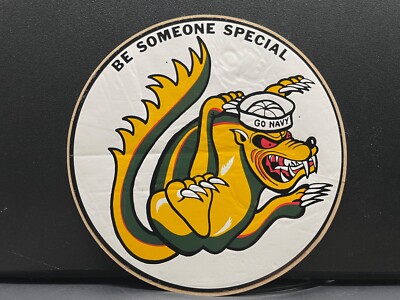 VRHTF VTG NHRA 100% ORIGINAL RARE ''TOM MONGOOSE MCEWEN'' GO NAVY 6'' DIA STICKER