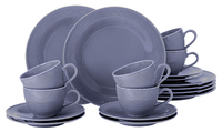 Seltmann Weiden Beat Fliederblau Kaffeeservice 18 Tlg. Rillenmuster Blau