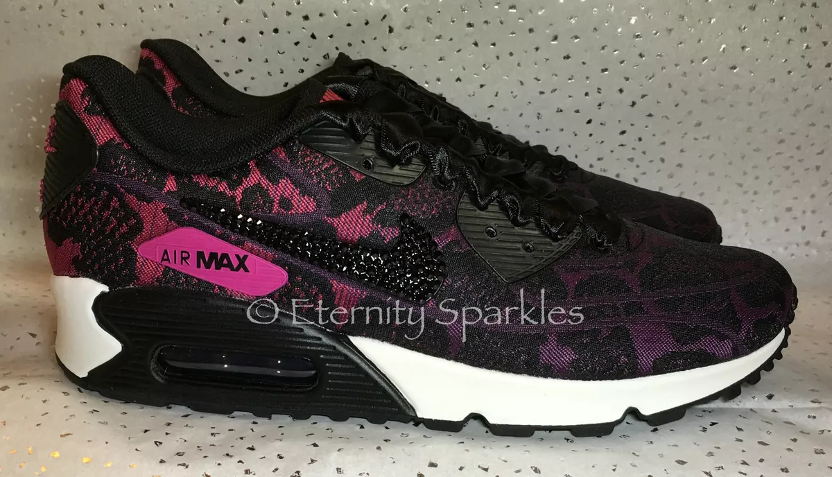 Ladies nike air max trainers cheap black