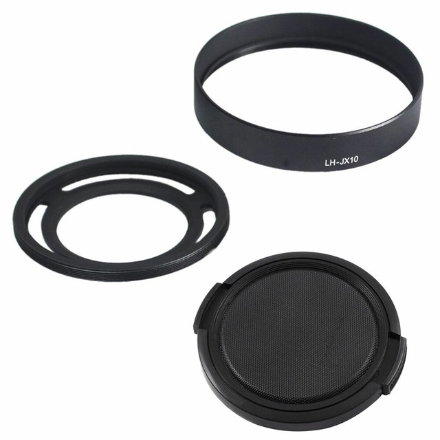 Metal 52mm Filter Adapte + Lens Hood + Cap for Fujifilm X10 X20 X30 LH
