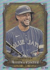GEORGE SPRINGER TOPPS ALLEN GINTER SILVER PORTRAIT HOT BOX BLUE JAYS #91 2024 24