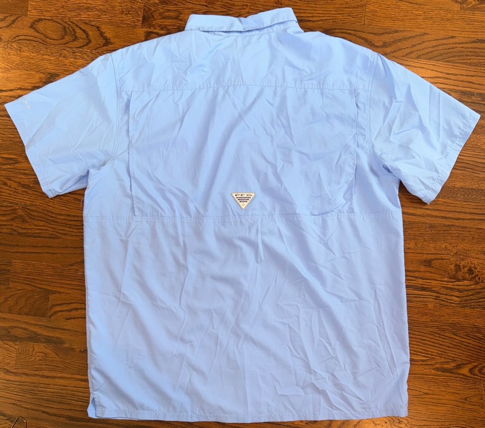 Chemise Columbia Bonehead Homme XXL Bleu - Pêche, Randonnée - Omni-Shade - Occasion Parfait État