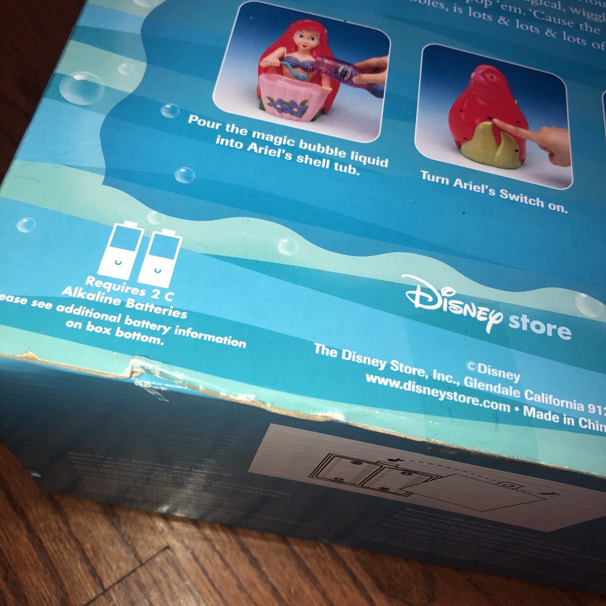 Disney The Little Mermaid ARIEL Bubble Blower Machine In Box W