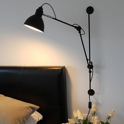 adjustable wall lamp with swing arm