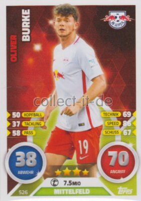 Match Attax Extra 16/17 2017 - 526 - Oliver Burke