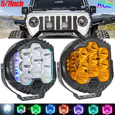 5/7“ inch LED Work Light Pods Spot Flood Combo Fog Lamp Offroad Driving ...