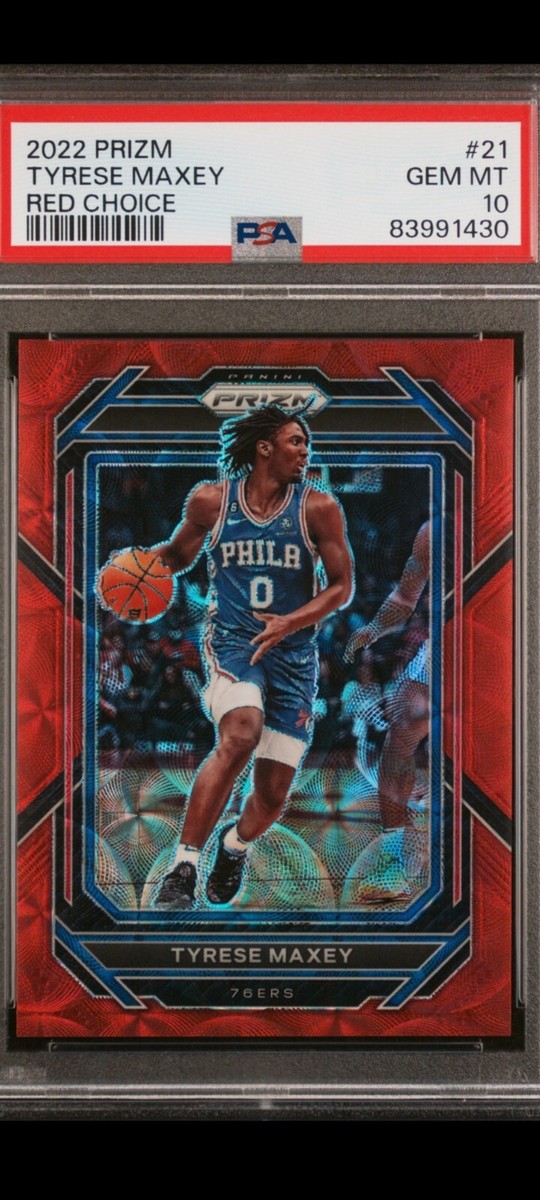 Tyrese Maxey 2020 Select #174 Premier Level Purple Die-Cut /99
