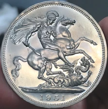 1951 United Kingdom Crown - Five Shillings - Festival of Britain High Grade