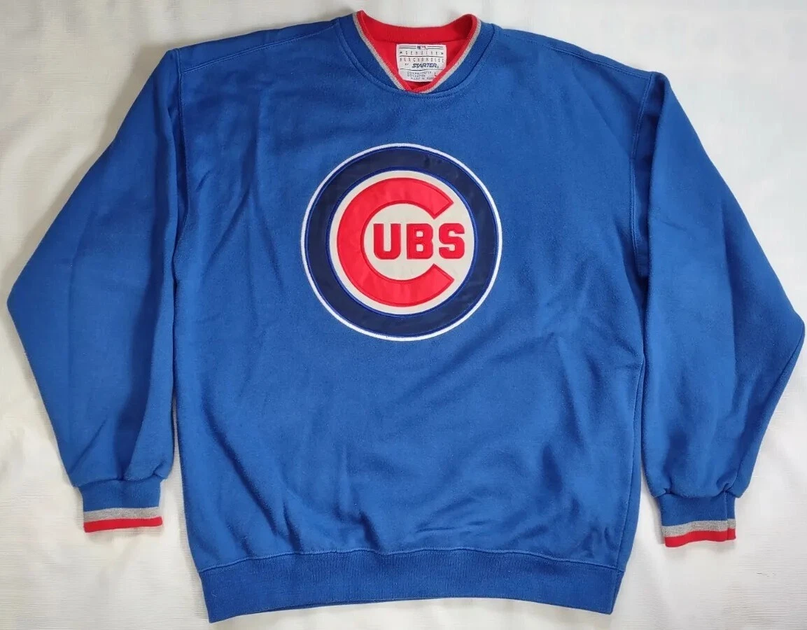 VINTAGE STARTER CHICAGO CUBS PULLOVER SWEATSHIRT IN SIZE L