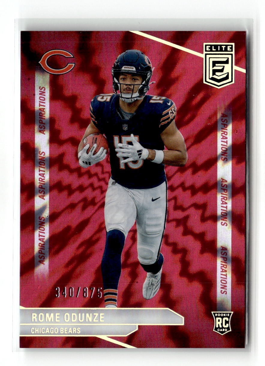 2024 Panini Donruss Elite Rookies Rome Odunze #103 Aspirations Shimmer /875 (RC)