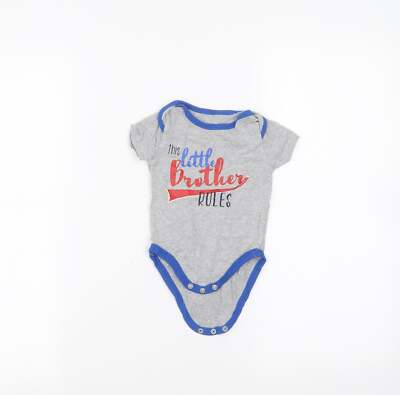 PEP&CO Baby grau Baumwollmischung Strampler Einteiler Größe 3-6 Monate