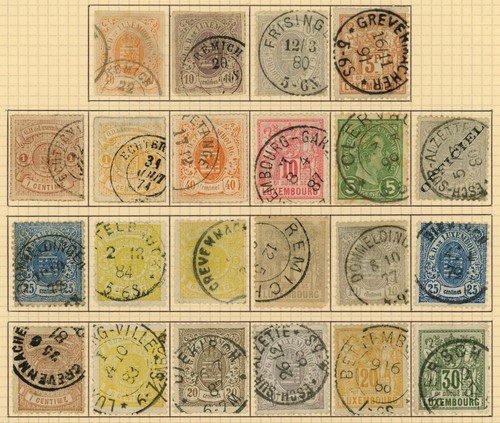 Luxembourg Early Postage Cancels Postmark Used Stamp Collection Europe SOTN - Picture 2 of 4