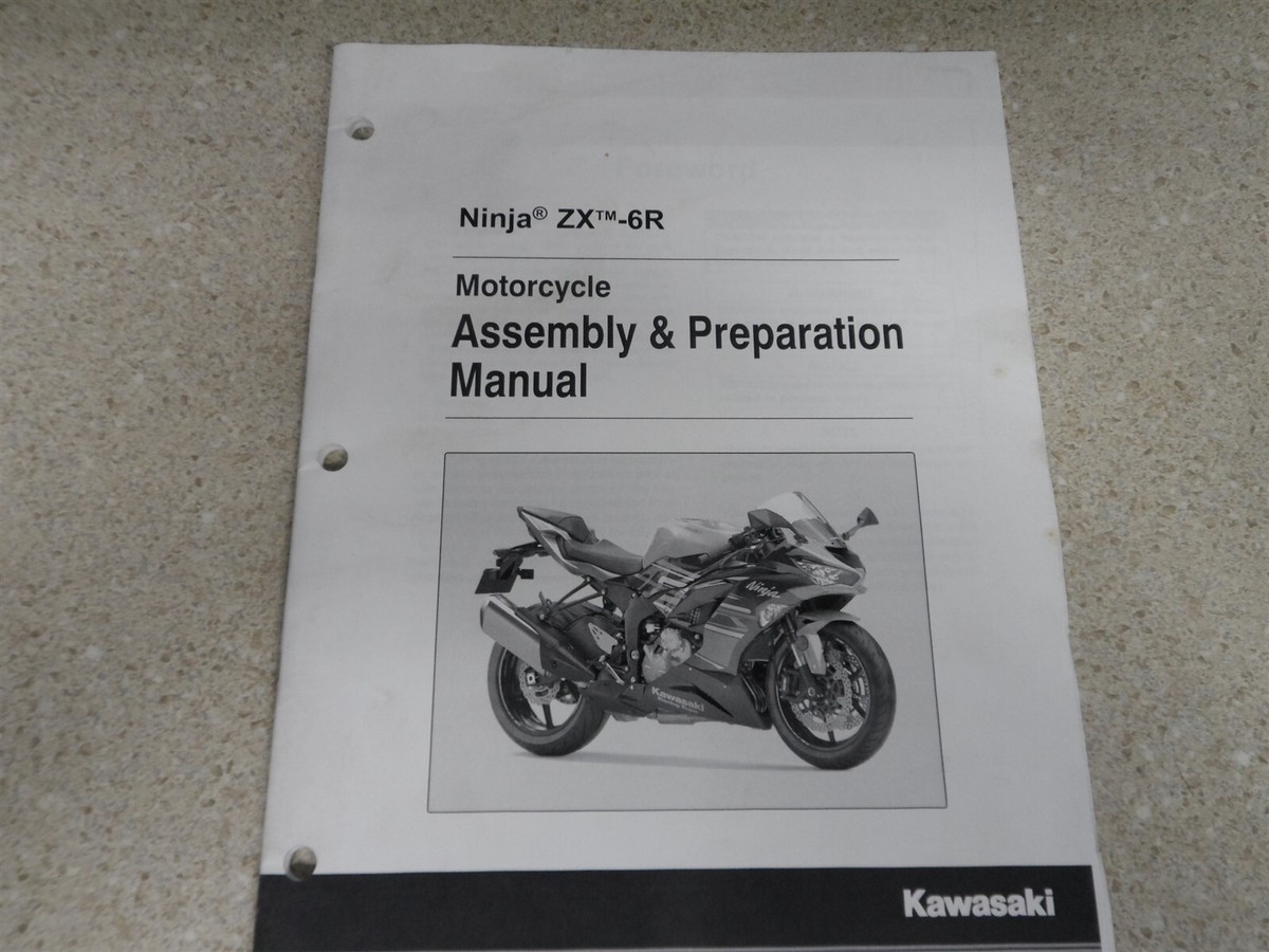 OEM Kawasaki Assembly & Preparation Manual 2019 ZX636 ZX-6R 99931