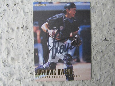Rockies Jayhawk Owens Signed Autographed 1996 Fleer Mint