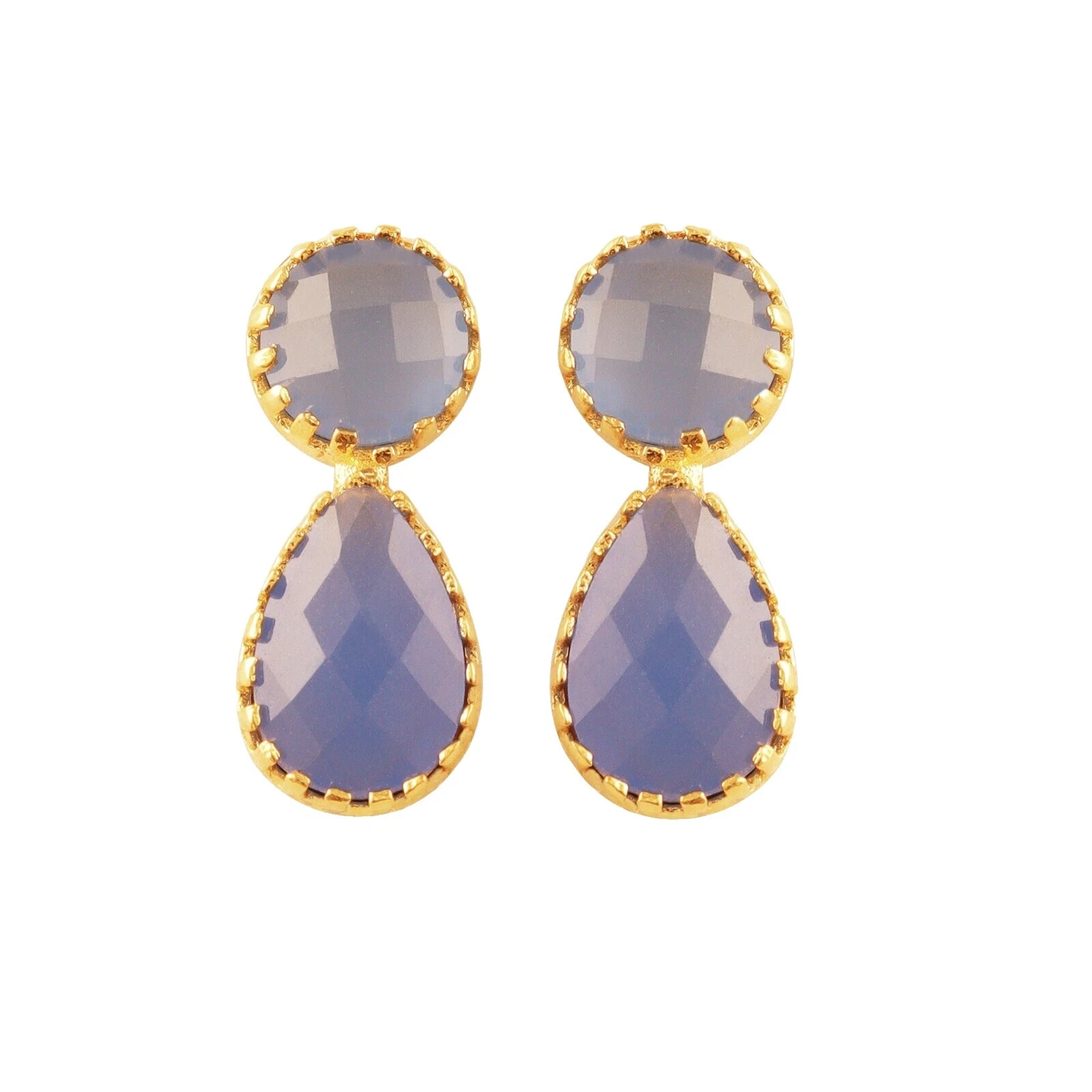 Calcedonia Calcedonia Stud Pendientes de Moda