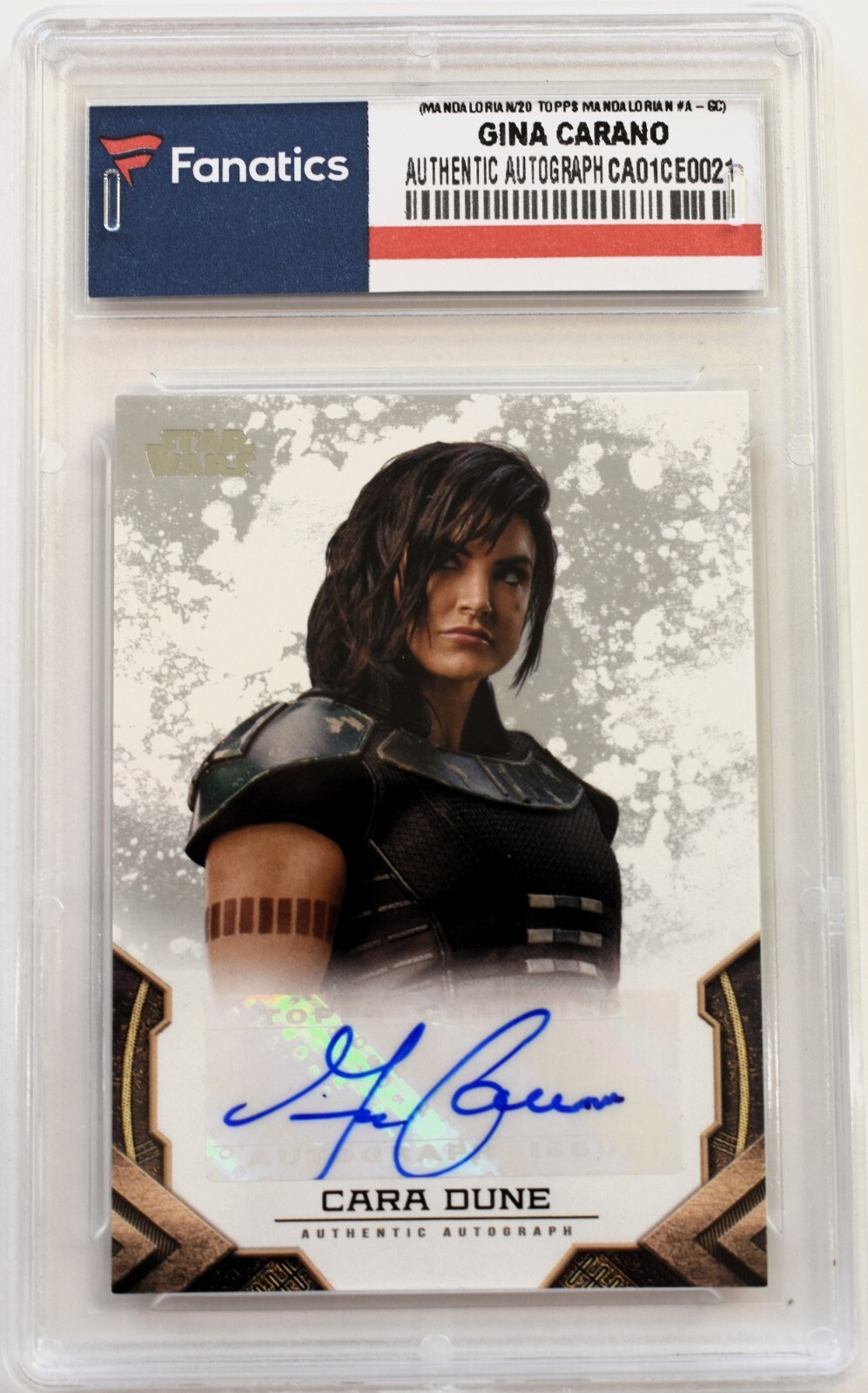 2020 Topps Star Wars Mandalorian SIGNED Gina Carano Autograph Cara Dune