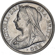 1900 Halfcrown - Victoria British Silver Coin - Very Nice