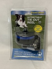 Bracket Mount and Stake Retractable Leash Tie Outs for Dogs Bracket, Medium 