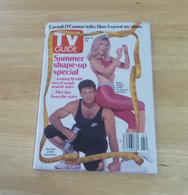 TV Guide June 2-8 1990 Summer Shape Up Steve Bond/Barbara Crampton  Charlotte NC