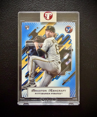 2025 Topps Pristine #245 Braxton Ashcraft Rookie Encased Blue Refractor /75