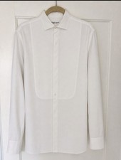 Giorgio Armani Men's White Solid Dress Shirt Point Collar 16 34/35 Long