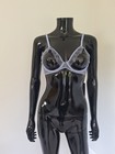 Soutien gorge dentelle ouverte bleu burlesque créateur Coco de Mer London Elandra neuf avec étiquette taille M