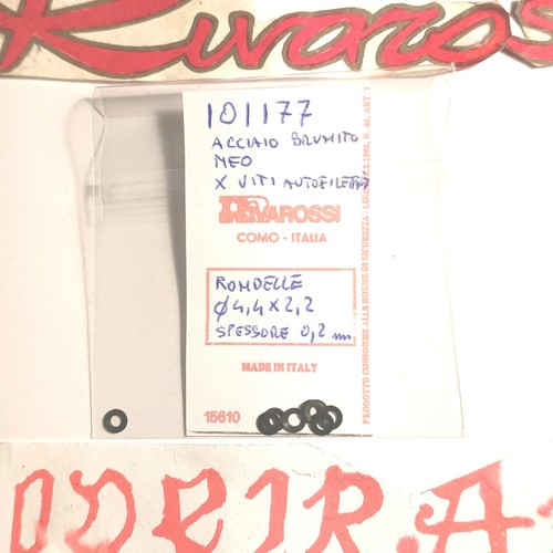 Rondas de acero bruñido Rivarossi 101177 negras Ø4,4x2,2 sp 0,2 mm HO | Condition: Nuovo