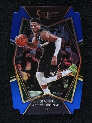 2021 Select Premier Level Blue Prizm Die-Cut /249 Giannis Antetokounmpo #140 hs9