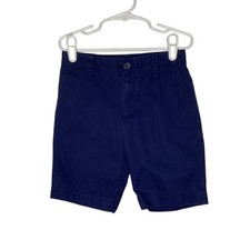Crown  Ivy Navy Blue Flat Front Chino Shorts Uniform Boys 6