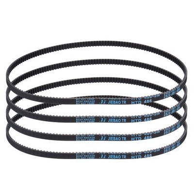 4pcs HTD-3M Rubber Timing Belt 162 Teeth 486mm Pitch Length x 6mm Width