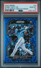 BOBBY WITT JR 2022 Prizm Blue Donut Circles RC #/199 SP #33 PSA 10 POP 16