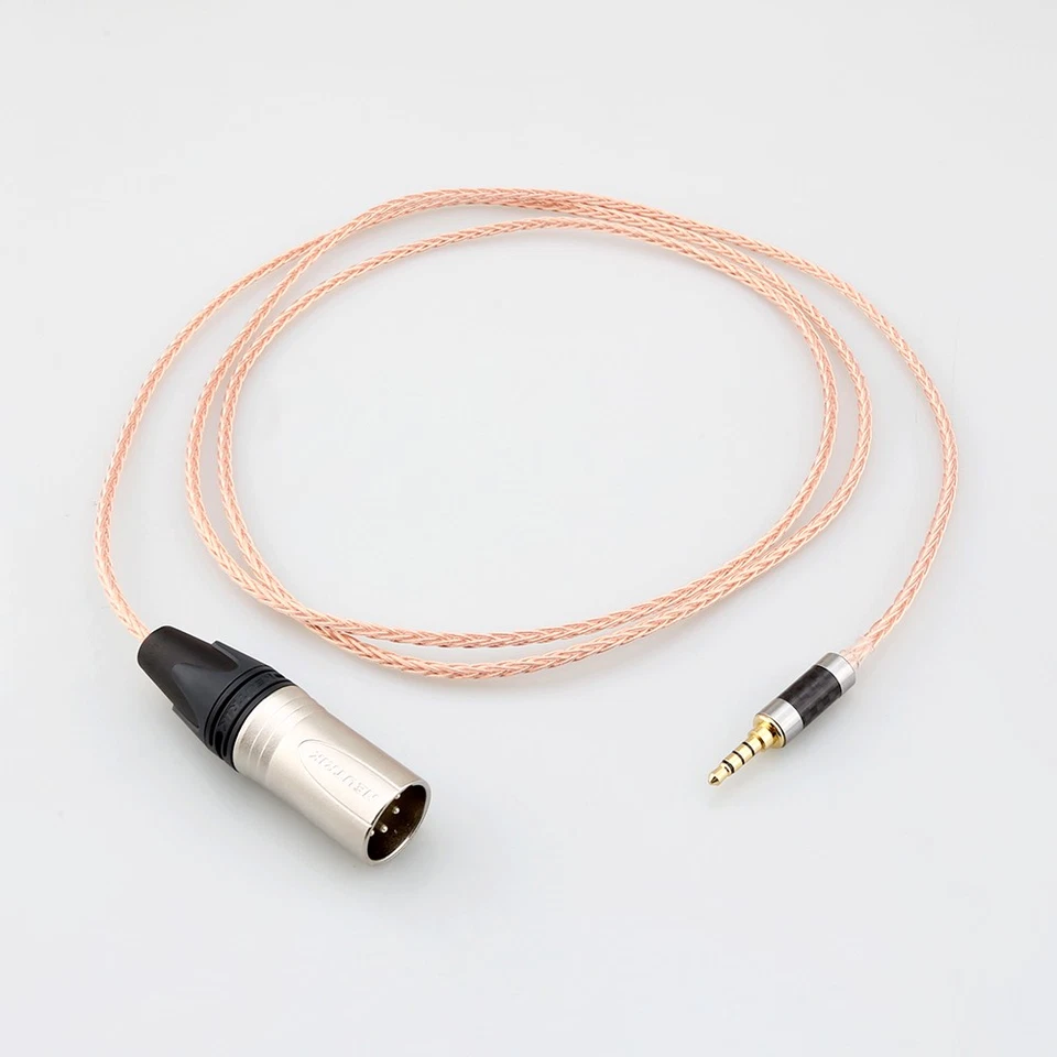 HiFi 3.5mm TRRS to 4 Pin XLR Balanced Female Male Plug Headphone Cable Adapter - Image 1 of 4